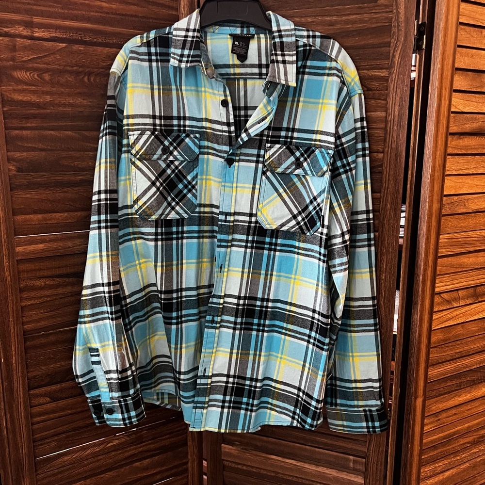 Burton Plaid Flannel Button Down Shirt